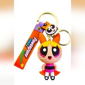 Powderpuff Girl Blossom Keychain Or Bag Charm (New)